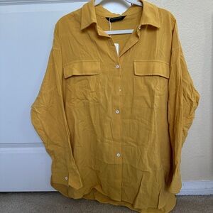 Yellow Button Up Long Sleeve